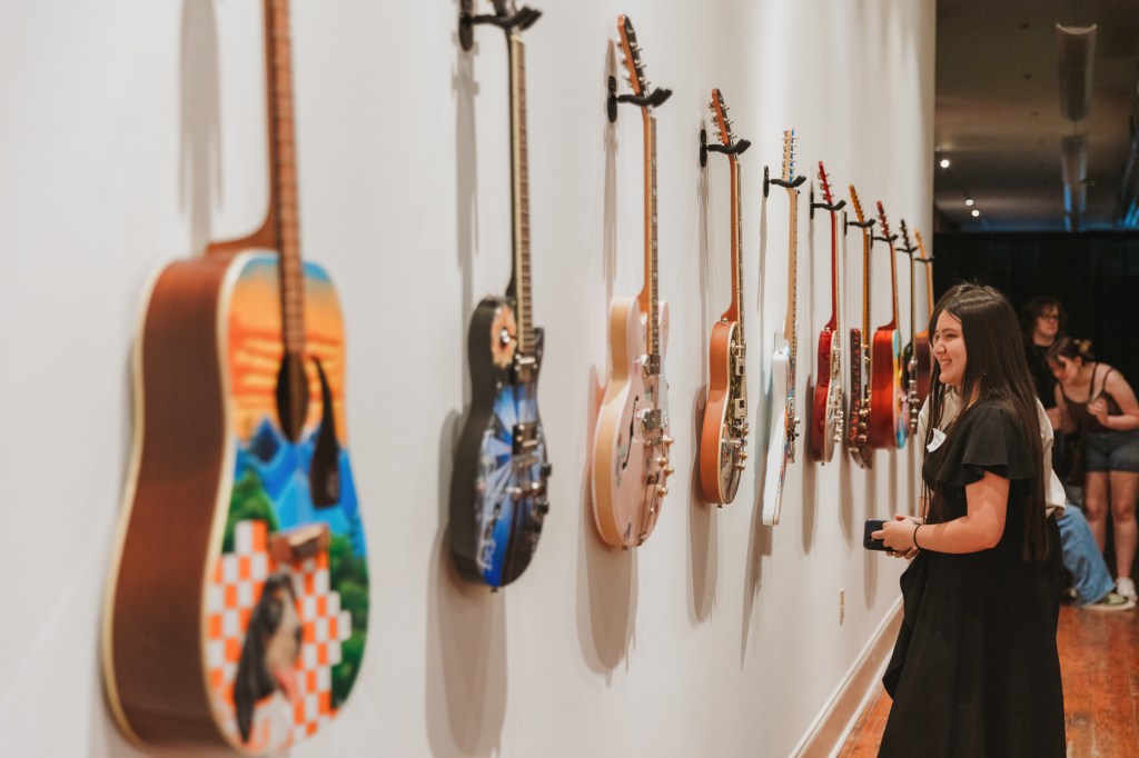 Painted Guitars From 2025 Dogwood Arts Youth Arts Program